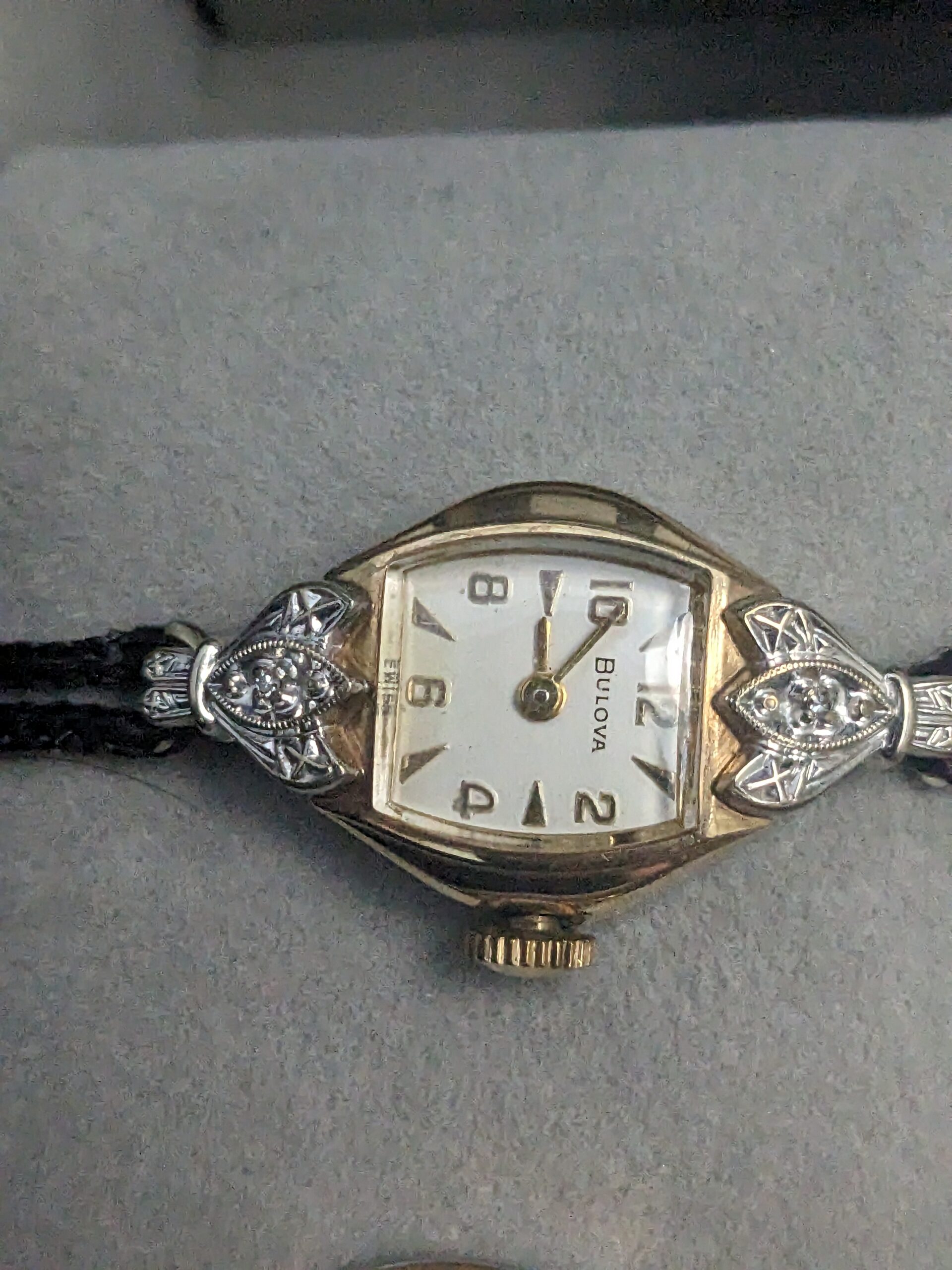 Women's two tone Gold and Diamond Bulova